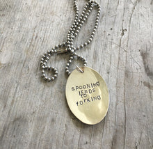 Hand Stamped Spoon Necklace 
