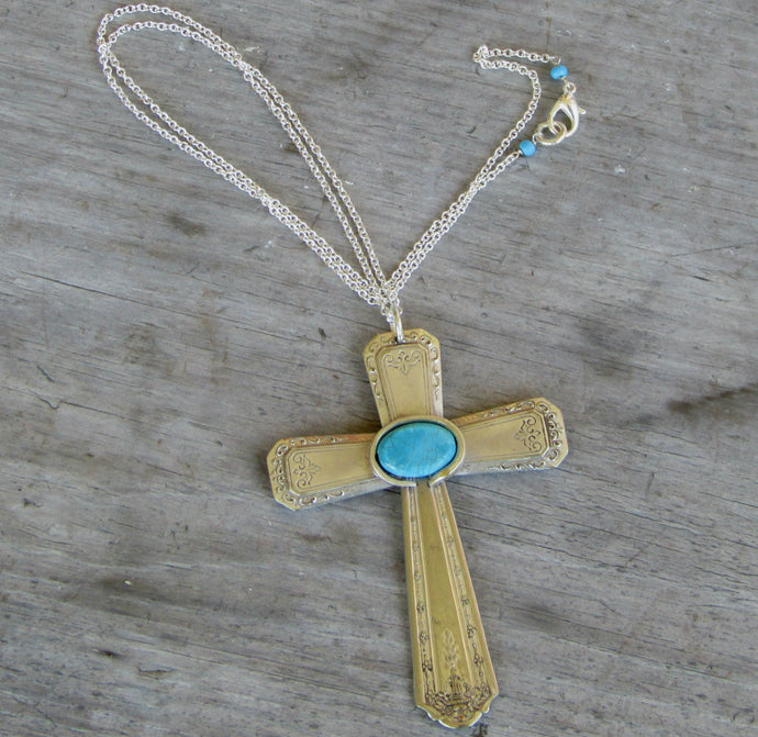 Spoon Cross Necklace - #2367