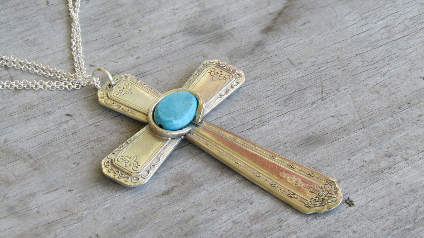 Spoon Cross Necklace - #2367