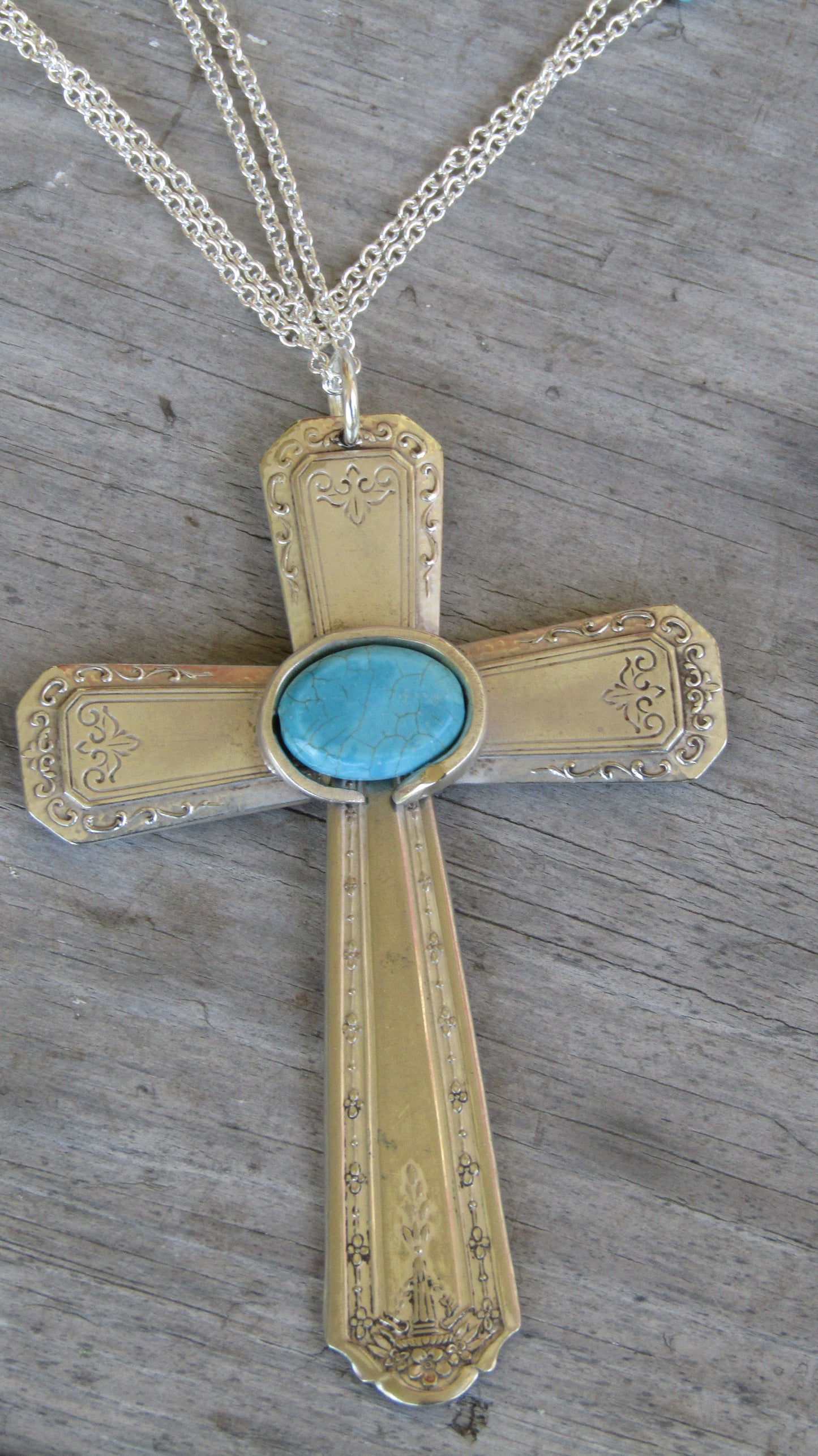 Spoon Cross Necklace - #2367