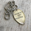 Hand Stamped Spoon Necklace with funny phrase Spooning Leads to Forking