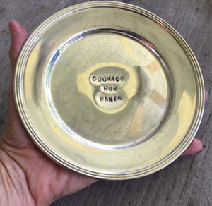 Cookies for Santa Stamped Silverplate Dish