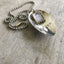 Stamped Spoon Necklace - FOREVER - Pewter Frame