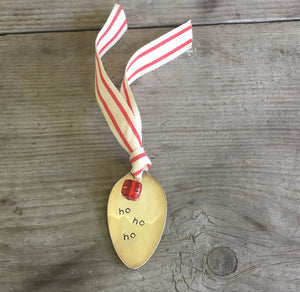 Stamped Spoon Ornament - HO HO HO - #3076