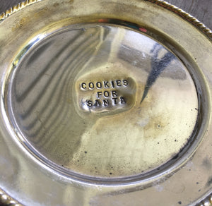 Cookies for Santa Stamped SIlverplate Dish