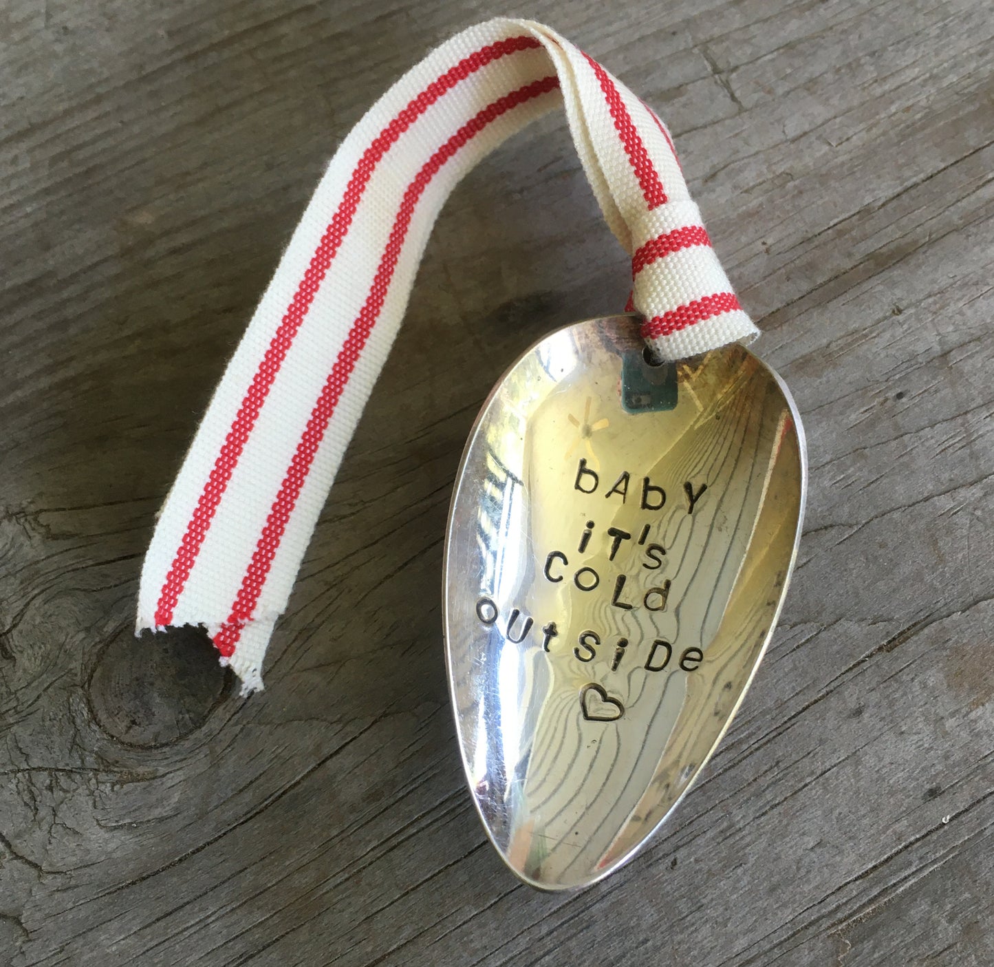Stamped Spoon Ornament - BABY IT'S COLD OUTSIDE