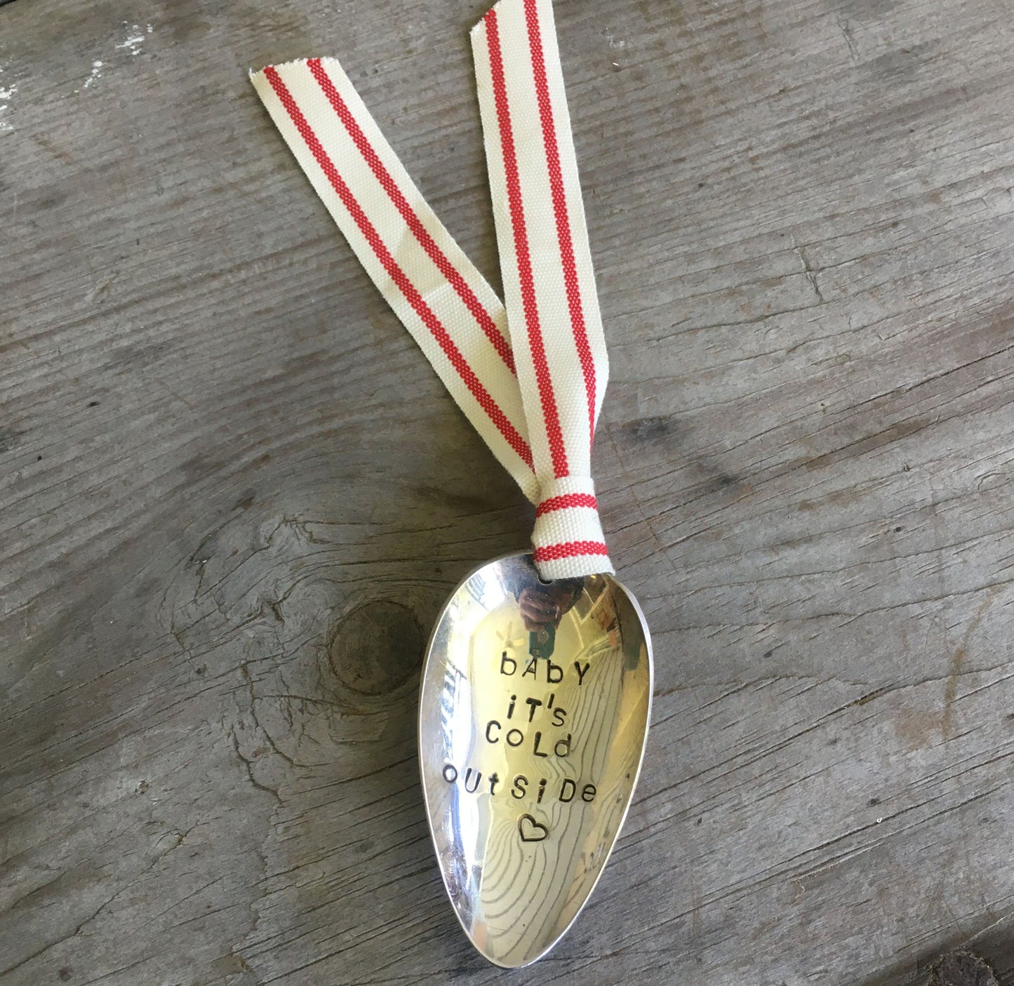 Stamped Spoon Ornament - BABY IT'S COLD OUTSIDE