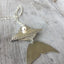 Upcycled vintage spoon fish necklace with articulated movement and cultured pearl - handmade artisan silverware jewelry
