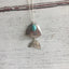 Articulated Fish Necklace from Upcycled Spoons with Stone Bead - #3354