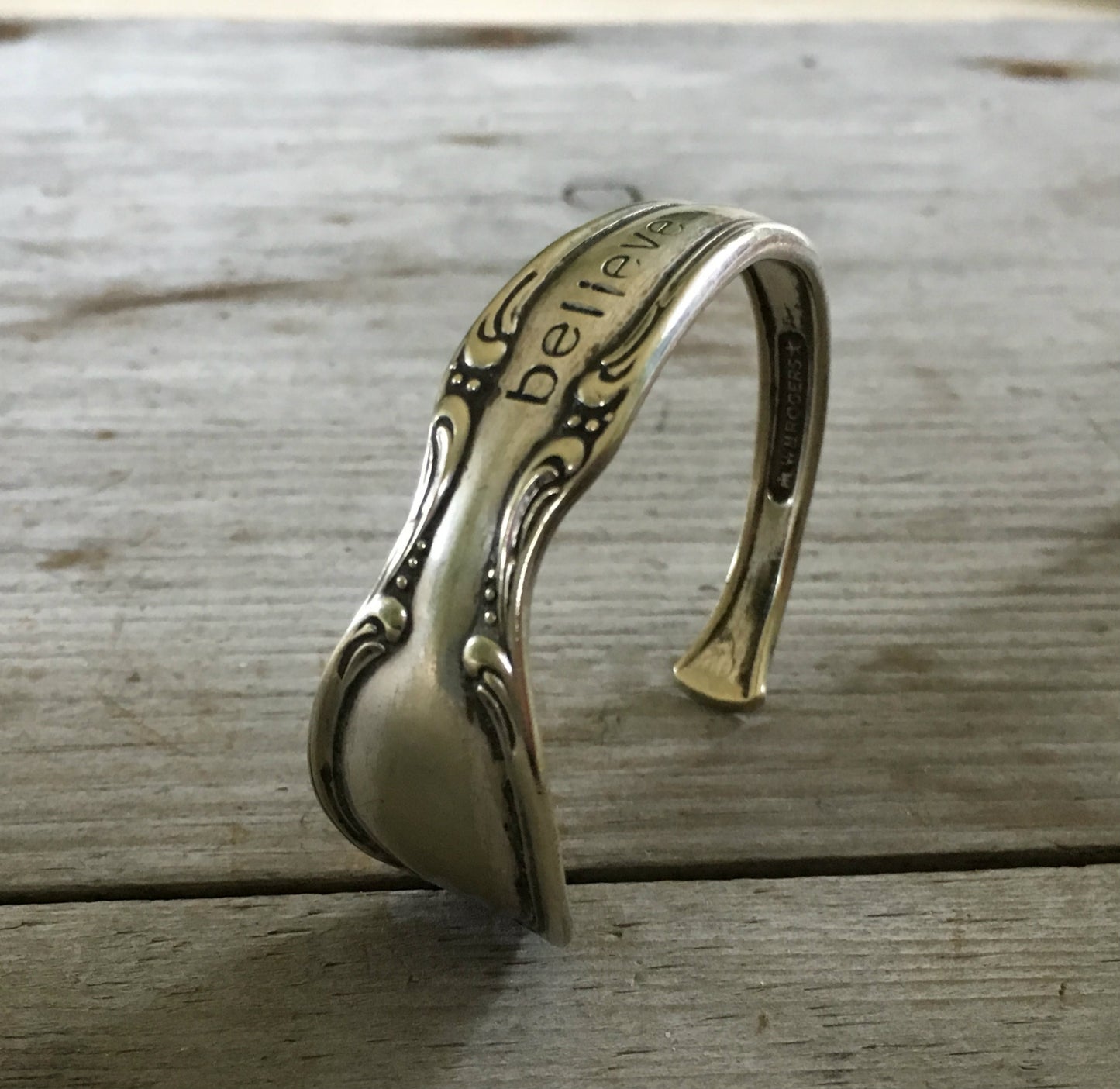 Spoon Cuff Bracelet - BELIEVE- PRECIOUS MIRROR - #3386