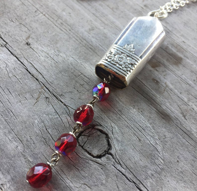 Bell Necklace made from upcycled silverware knife