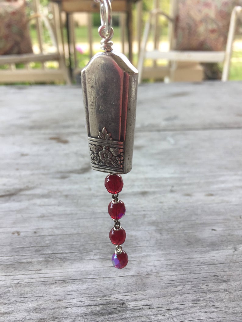 Bell Necklace made from upcycled silverware knife