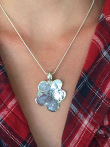 Stylized Flower Necklace from Upcycled Spoons - #3521