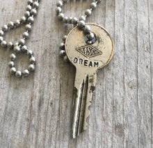 Stamped Key Necklace - DREAM - #3541