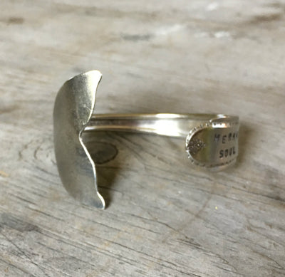 Spoon Cuff Bracelet Mermaid Soul Highlighting Tail Fin End