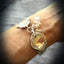 Spoon Link Bracelet - Crystal & Pearl Vintage Beads - #3576