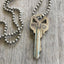 Hand Stamped Key Necklace Wild Heart