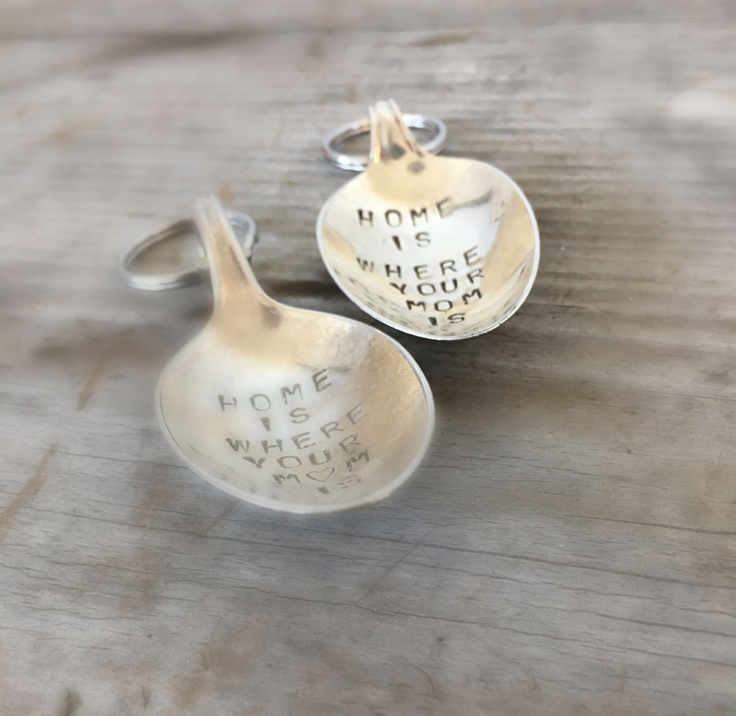 Spoon Keychain - HOME IS WHERE YOUR MOM IS - #4013