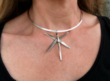 Dragonfly from Fork Tines Necklace on Silverplate Cuff - #3668