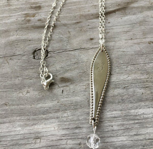 Spoon Necklace with Monogram "L" - #3673