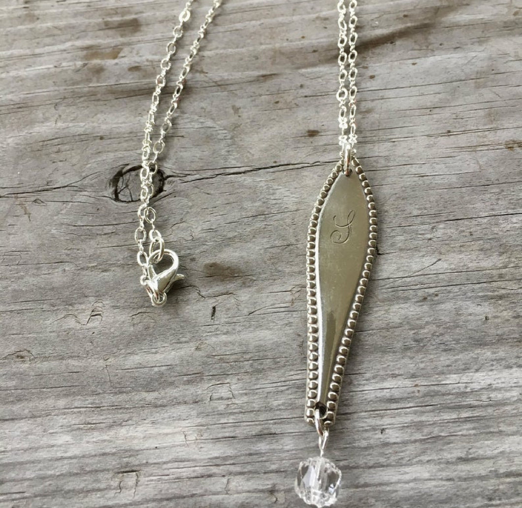 Spoon Necklace with Monogram 