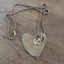 HAND made spoon necklace hammered heart design
