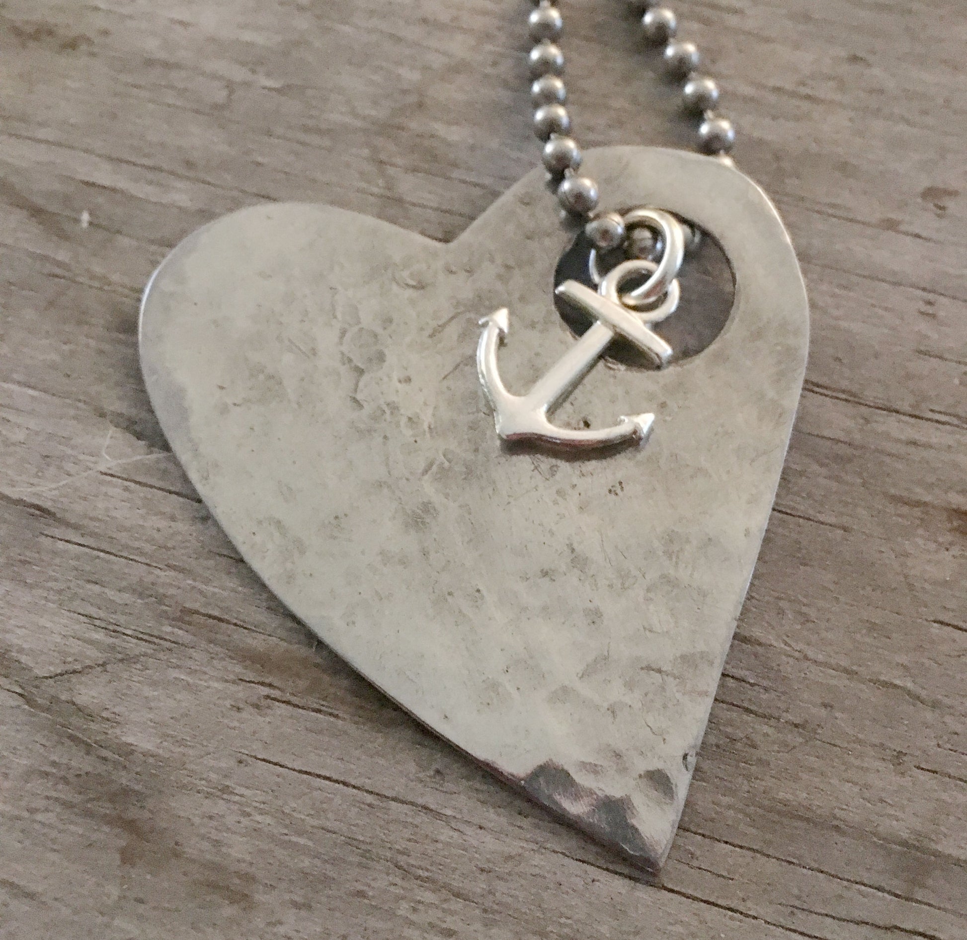 Stylized Heart Necklace from Upcycled Spoon