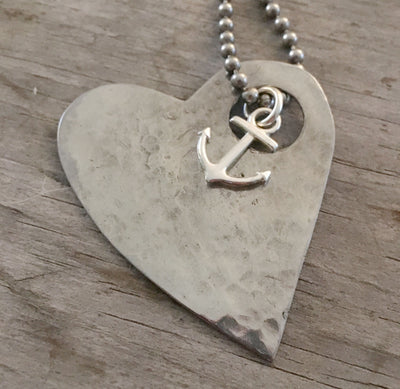 Stylized Heart Necklace from Upcycled Spoon