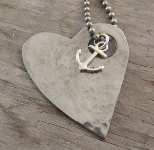 Stylized Heart Necklace from Upcycled Spoon