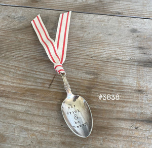 Stamped Spoon Ornament - EAT DRINK & BE MERRY