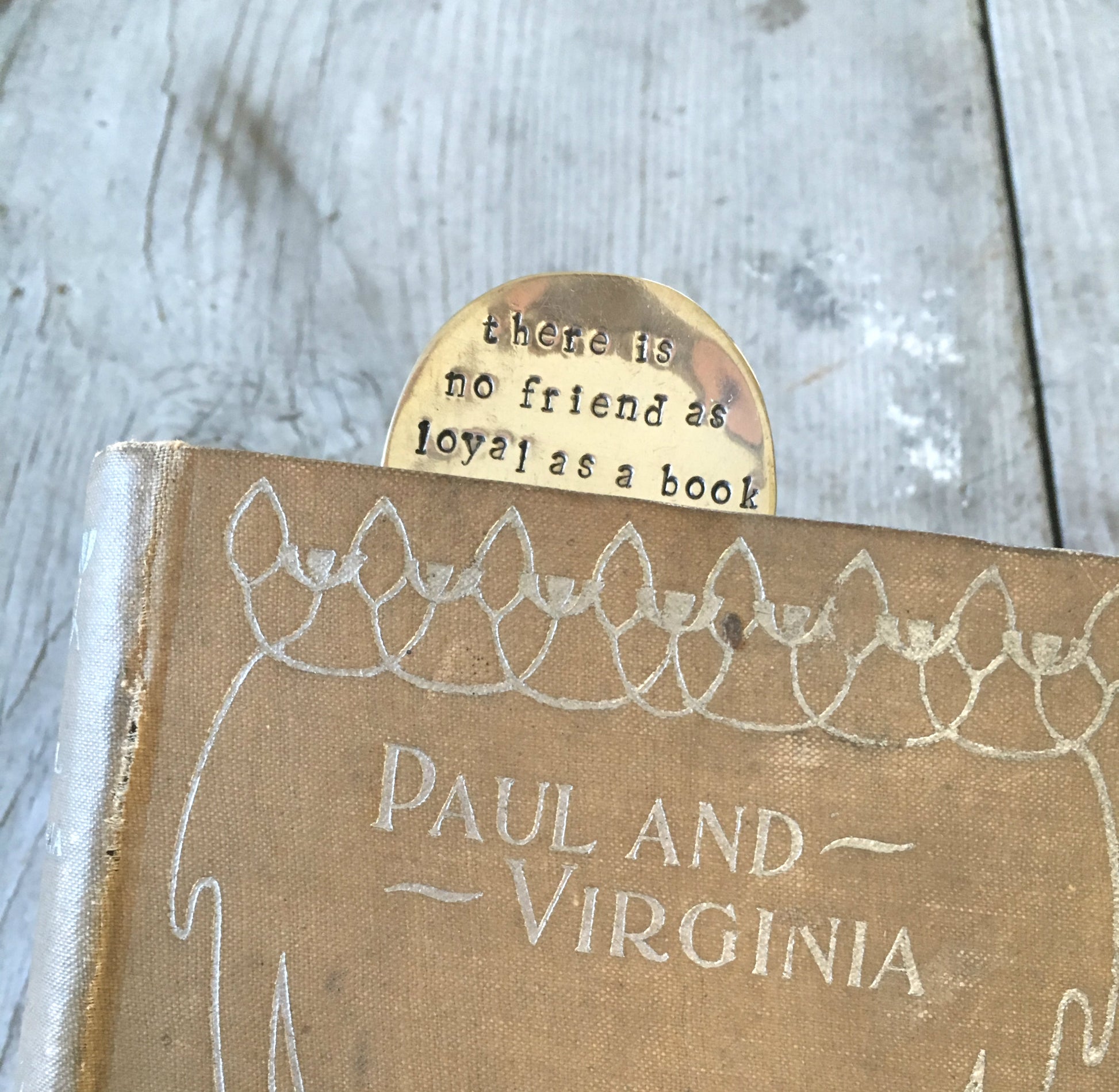 Upcycled Fork Bookmark shown in book saving page