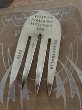 Hand Stamped Upcyled Fork Bookmark with Shel Silverstein Poem Quote