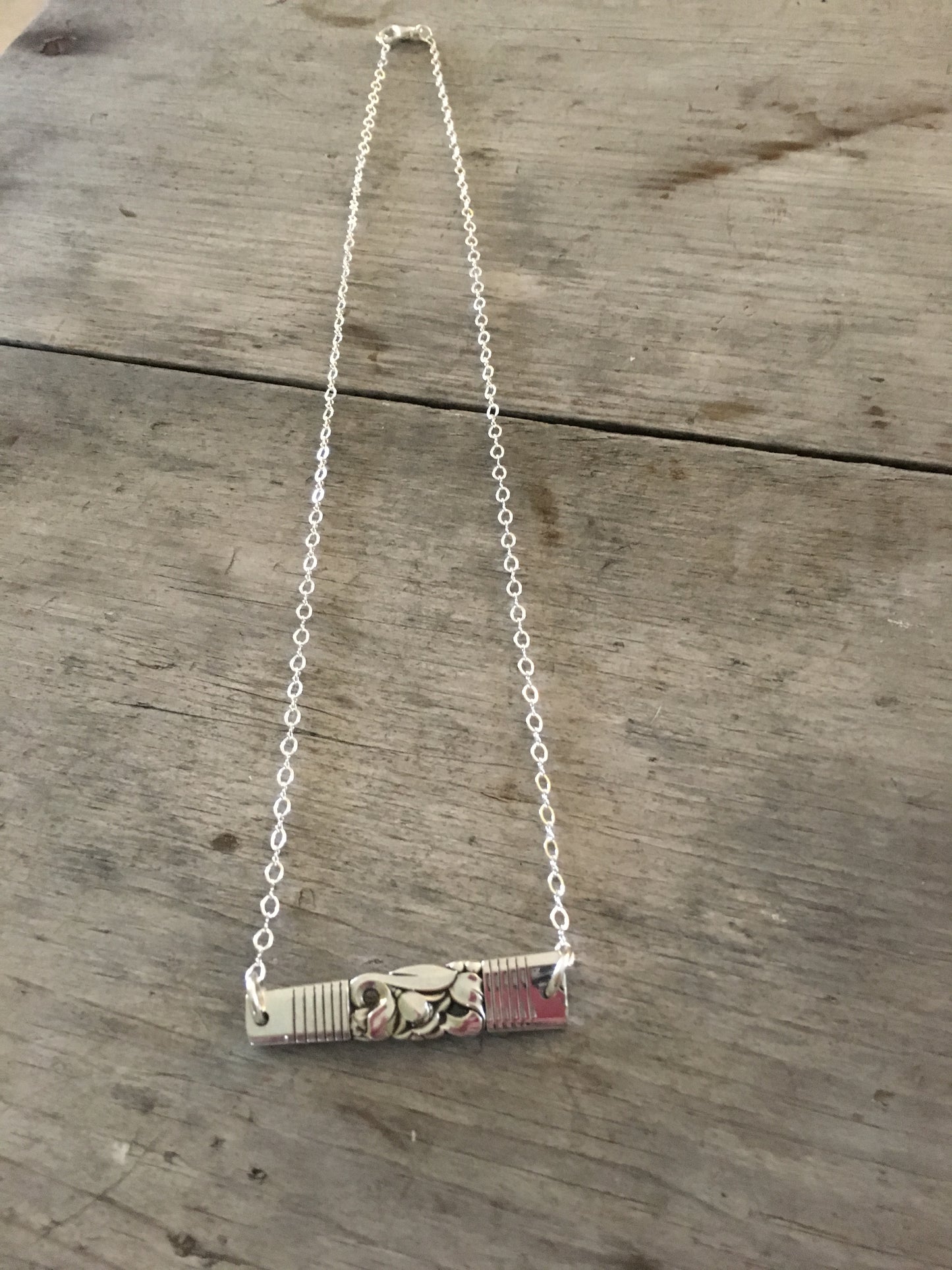 Scrap Bar Necklace - MORNING STAR - Reversible - #3992