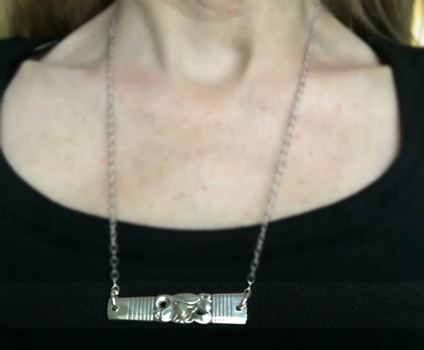 Scrap Bar Necklace - MORNING STAR - Reversible - #3992