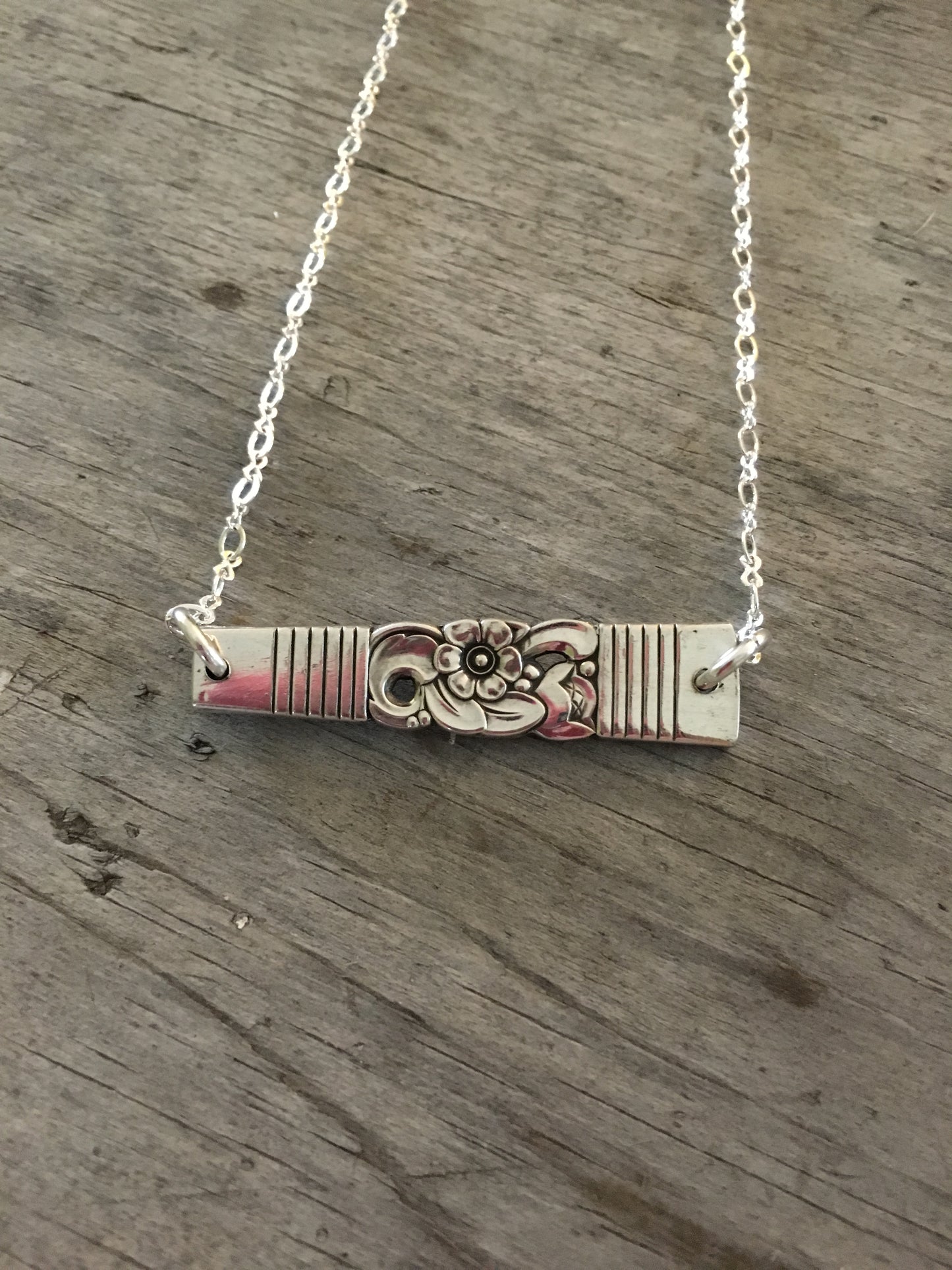 Scrap Bar Necklace - MORNING STAR - Reversible - #3992