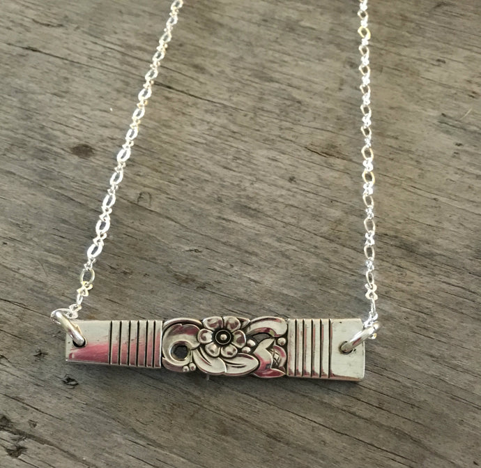 Scrap Bar Necklace - MORNING STAR - Reversible - #3992