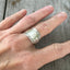 Spoon Ring Size 10 Holmes and Edwards Unique shown on hand