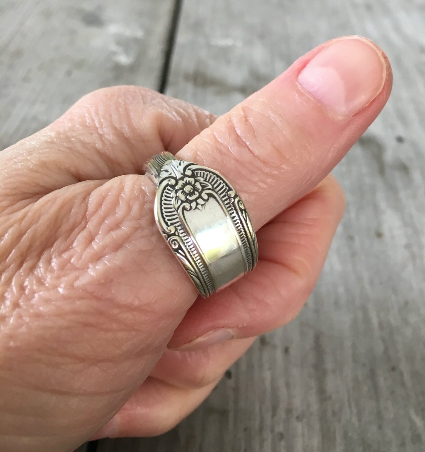 Spoon Ring William Rogers COTILLION Size 10.75 Shown On Hand
