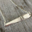 Silverware Scrap Bar Necklace - FIRST LOVE - Reversible - #4017