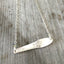 Silverware Scrap Bar Necklace - FIRST LOVE - Reversible - #4017