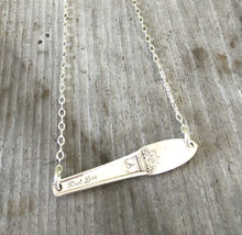 Silverware Scrap Bar Necklace - FIRST LOVE - Reversible - #4017