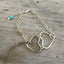 Relationship Bracelet - Together but Independent - Two Hearts