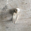 Spoon Ring with Cultured Pearl Bead Mounted on Top Size 9.5