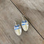 Spoon Earrings with Blue & White Beads - #4263