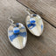 Spoon Earrings with Blue & White Beads - #4263