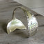 Upcycled silverware Cuff Bracelet Made from Spoon Hand Stamped Mermaid Soul