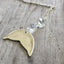 Spoon Whale Tail Necklace w/ Chandelier Crystals -# 4284