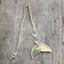 Spoon Whale Tail Necklace w/ Chandelier Crystals -# 4284