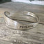 Yoga Jewelry Eco Friendly Spoon Cuff Bracelet Hand Stamped Sadhana