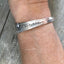 Yoga Jewelry Eco Friendly Spoon Cuff Bracelet Hand Stamped Sadhana